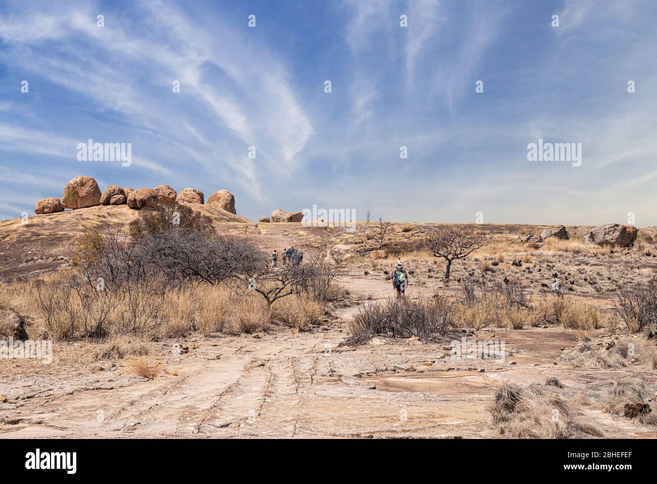 Matopos Nationalpark im Süden Simbabwes während der Wintersaison Stockfoto