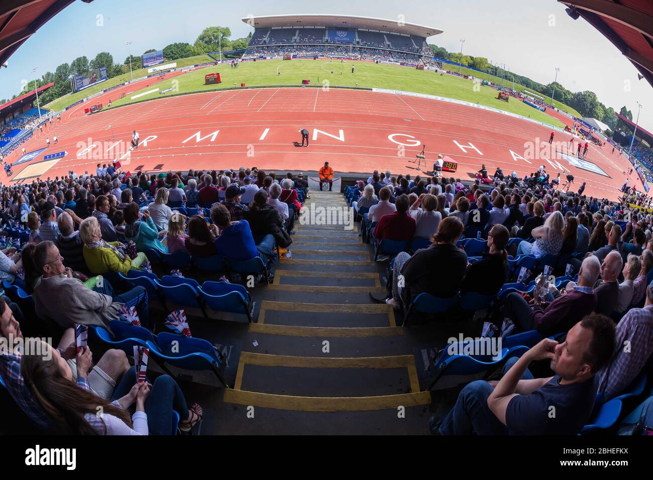 BIRMINGHAM, ENGLAND - EIN allgemeiner Überblick während des IAAF Diamond League Treffens im Alexandra Stadium, Perry Bar, Birmingham am Sonntag, den 5. Juni 2016. Stockfoto