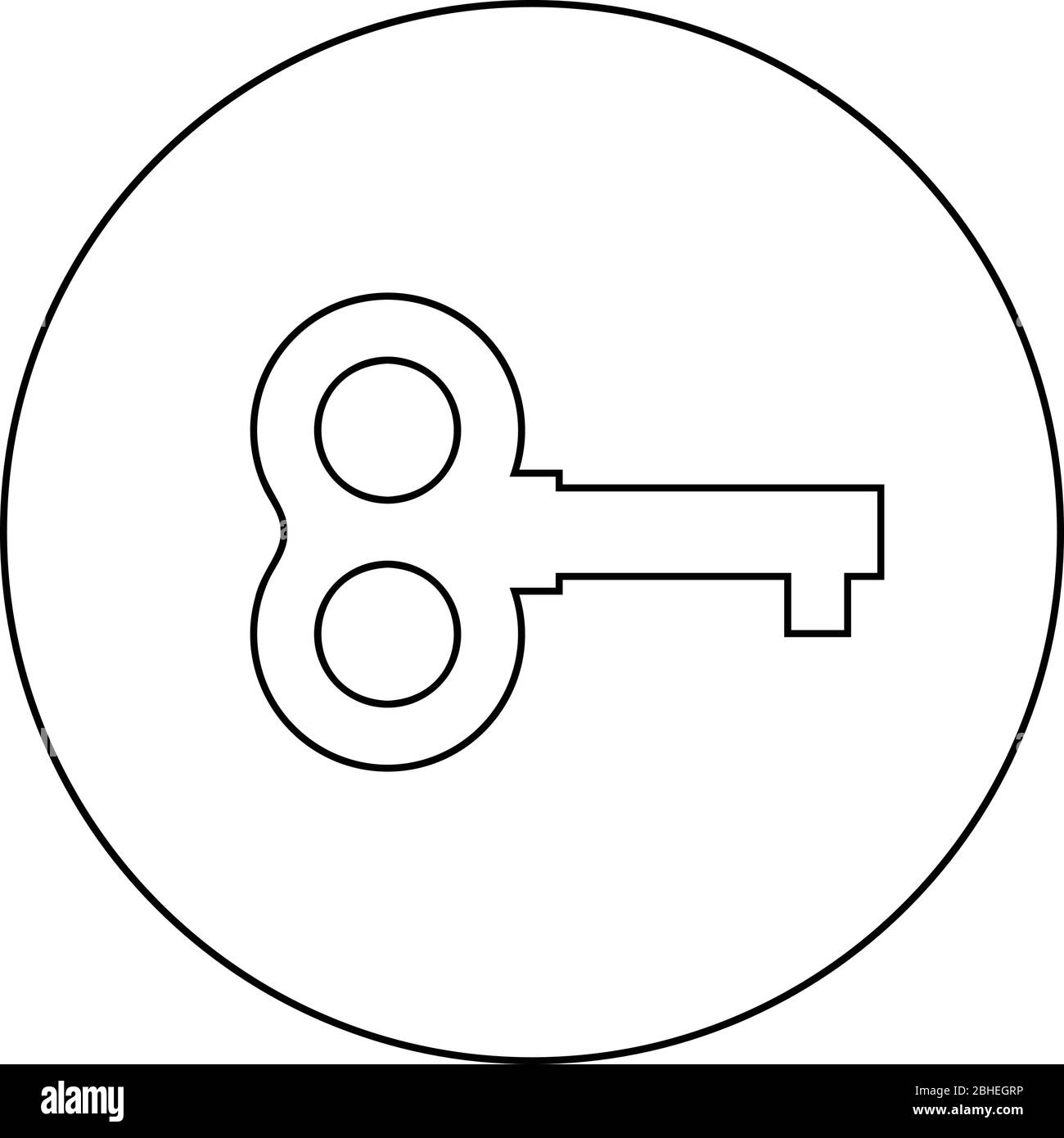 Spielzeug Schlussel Aufzug Verwendung Schmetterling Form Retro Winder Uhr Uhrwerk Konzept Symbol Im Kreis Runden Umriss Schwarz Farbe Vektor Illustration Flach Stock Vektorgrafik Alamy