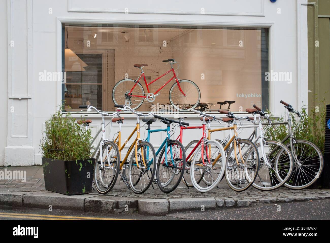 Fahrradladen in Tokio in Shoreditch Hackney, London EC2 Stockfoto