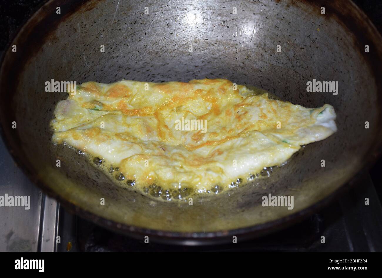 Köstliches indisches Ei Omelett oder Omelette Stockfoto