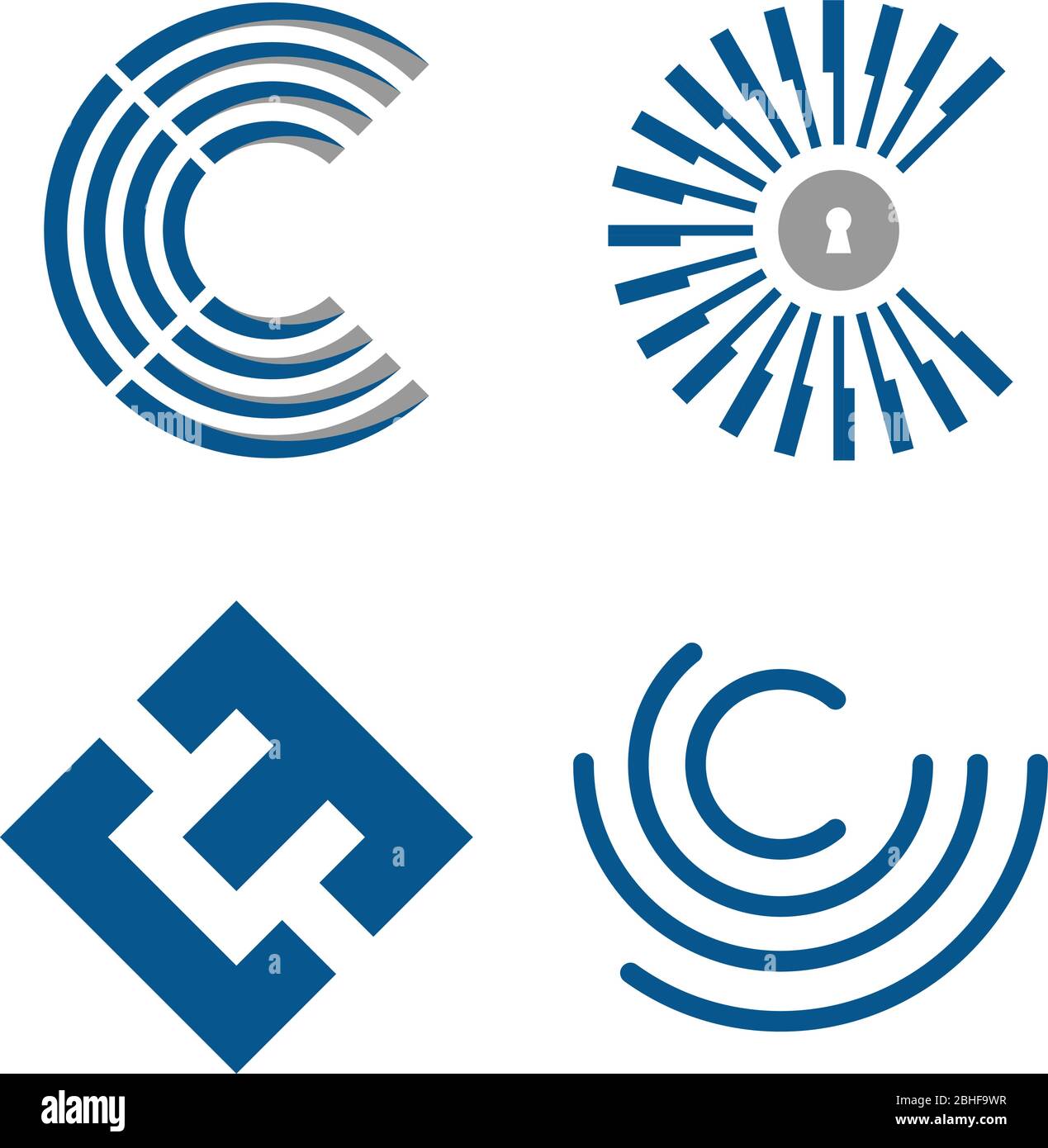 Technologie-Symbol Buchstabe C für Ihr bestes Geschäftssymbol. Setzen Sie den Buchstaben C für das Technologiesymbol. Vektorgrafik EPS.8 EPS.10 Stock Vektor