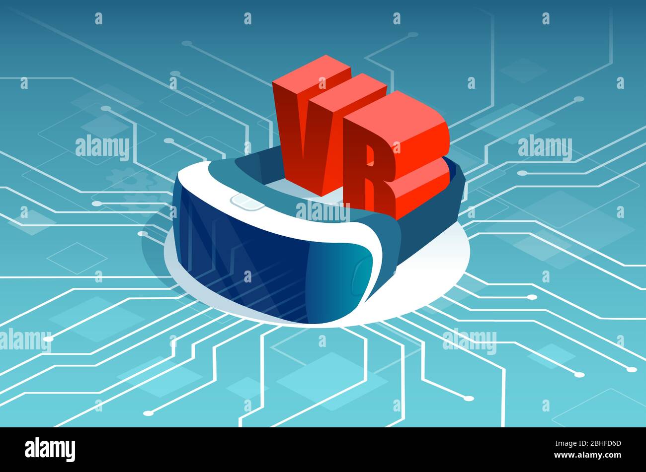 Isometrischer Vektor der VR-Brille VR-Brille Stock Vektor