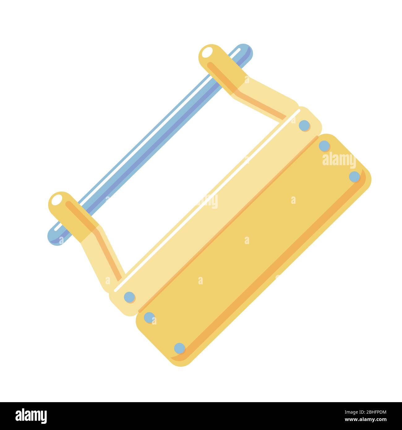 Holzkiste Vektor-Symbol. Leere offene Werkzeugbox auf weißem Hintergrund isoliert. Element von Bauwerkzeugen. Cartoon flaches Design. Handschreinerinstrument Illustration. Einfache Holzbearbeitung. Stock Vektor