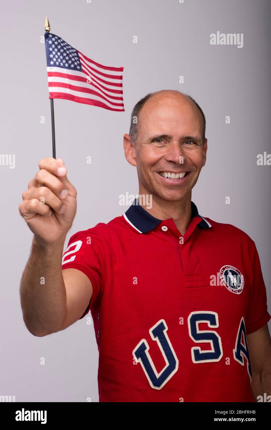 Pferdesport Steffen Peters beim Team USA Media Summit in Dallas, TX im Vorfeld der Olympischen Spiele 2012 in London. 14. Mai 2012 © Bob Daemmrich Stockfoto