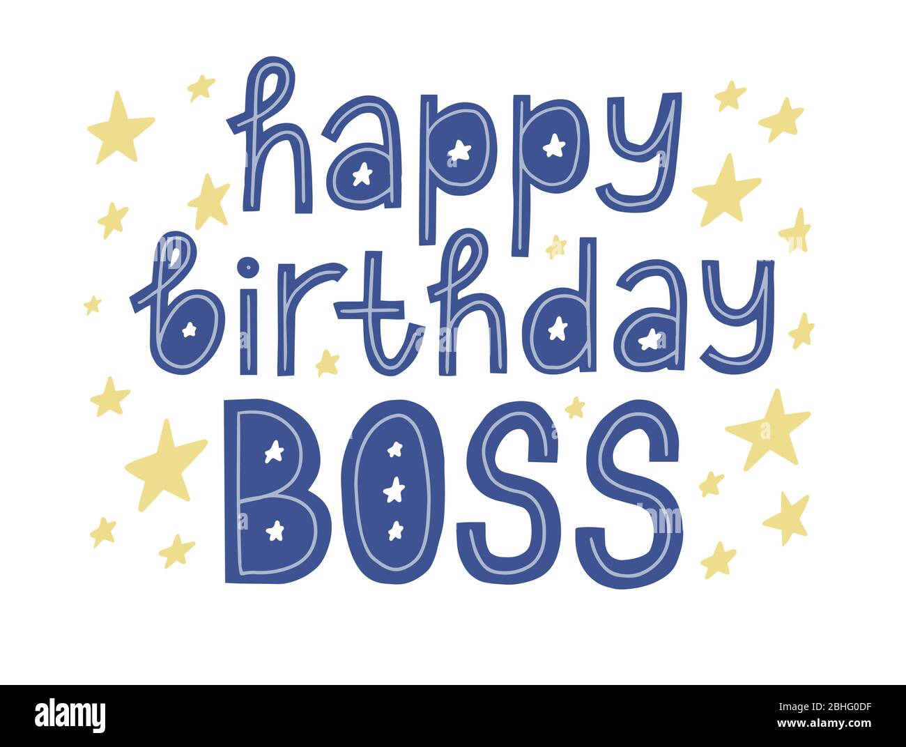 Alles gute zum Geburtstag, Boss Zitat für Karte. Einrichtung mit