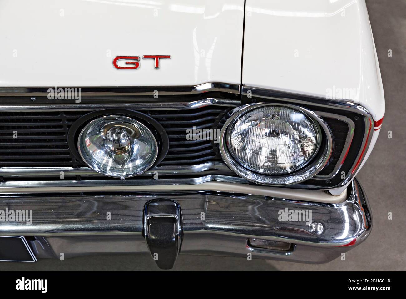 Automobile / Australien hergestellt 1968 Ford Falcon XT GT auf einer Automobilausstellung in Melbourne Victoria Australien ausgestellt. Stockfoto