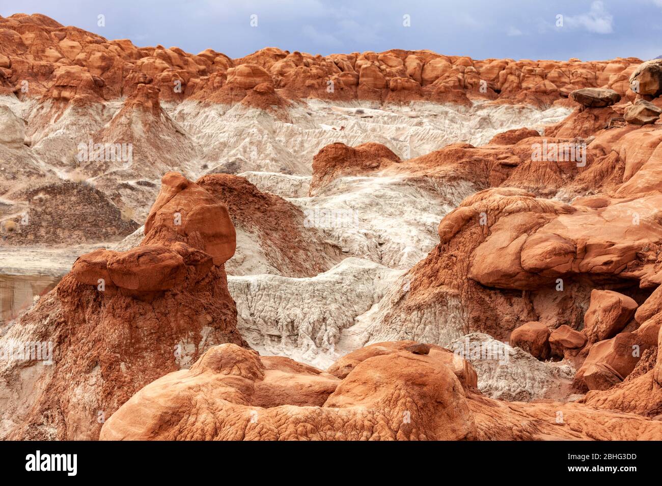 UT00510-00...UTAH - die Toadstools, ein Felsformation Gebiet entlang Highway 89, das von der BLM verwaltet wird. Stockfoto