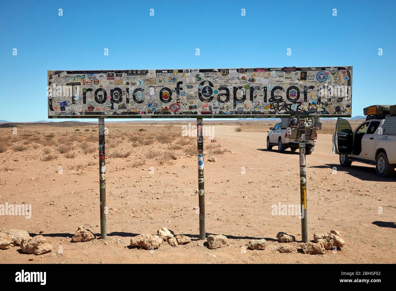 Tropic of Capricorn, Namib Desert, Namibia, Afrika Stockfoto