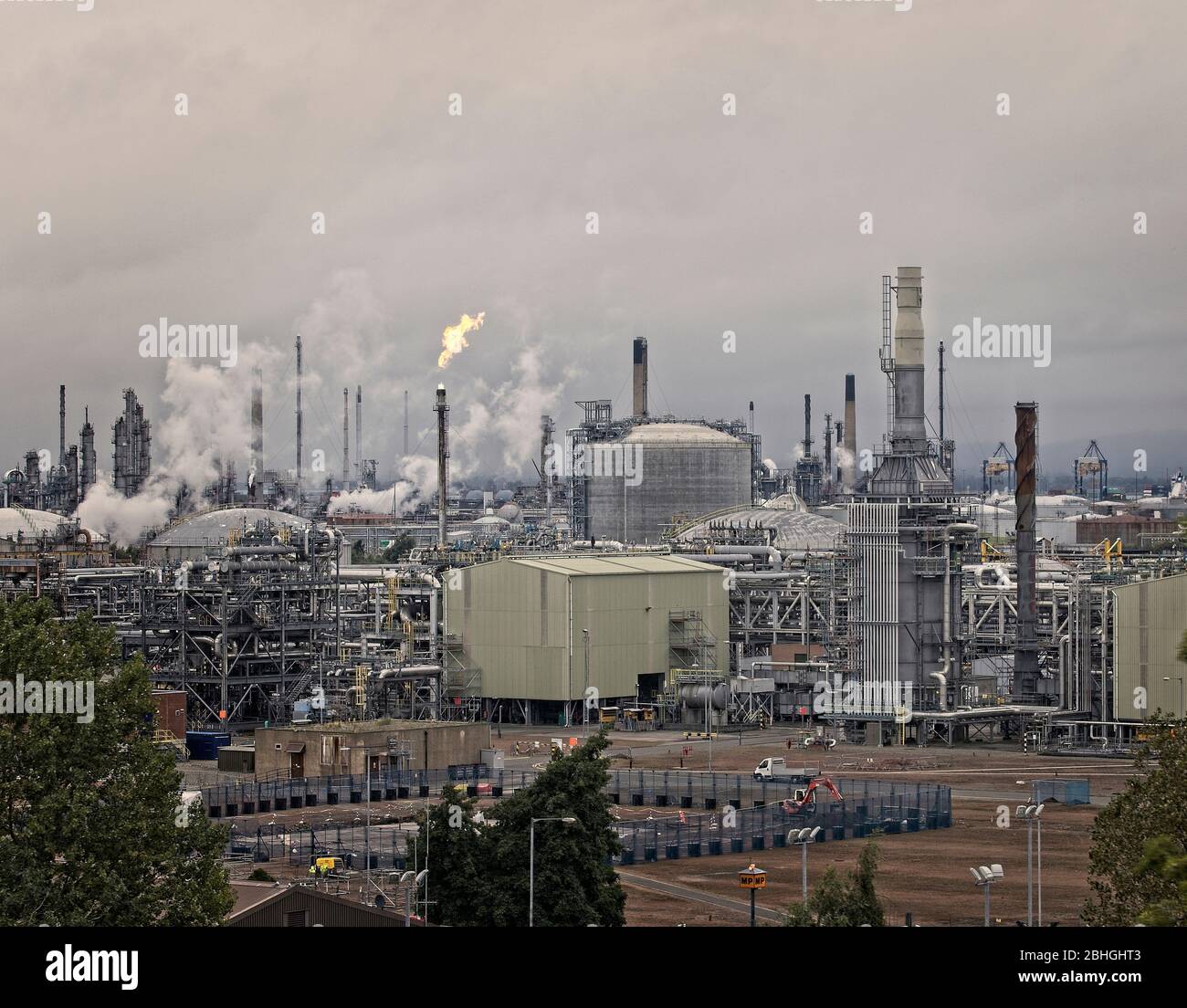 Ölraffinerie-Komplex in Grangemouth, Stirlingshire, Schottland, Großbritannien. Stockfoto