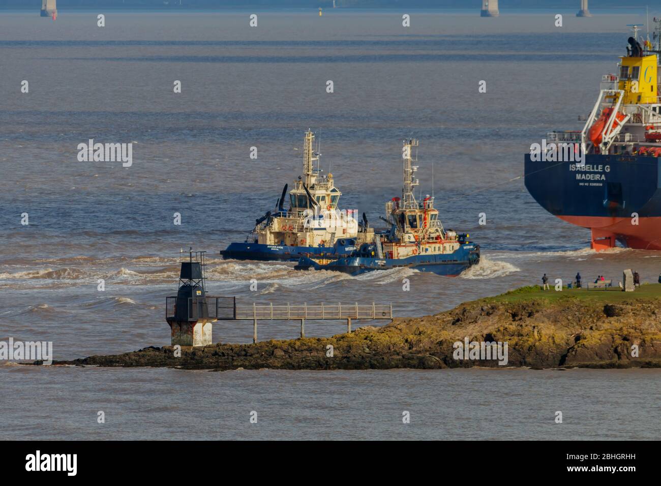 Isabelle G Richtung Portbury Docks Stockfoto