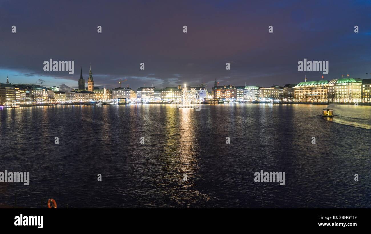 Schöne weihnachtsstimmung in Hamburg, Deutschland. Dezember 2016. Stockfoto