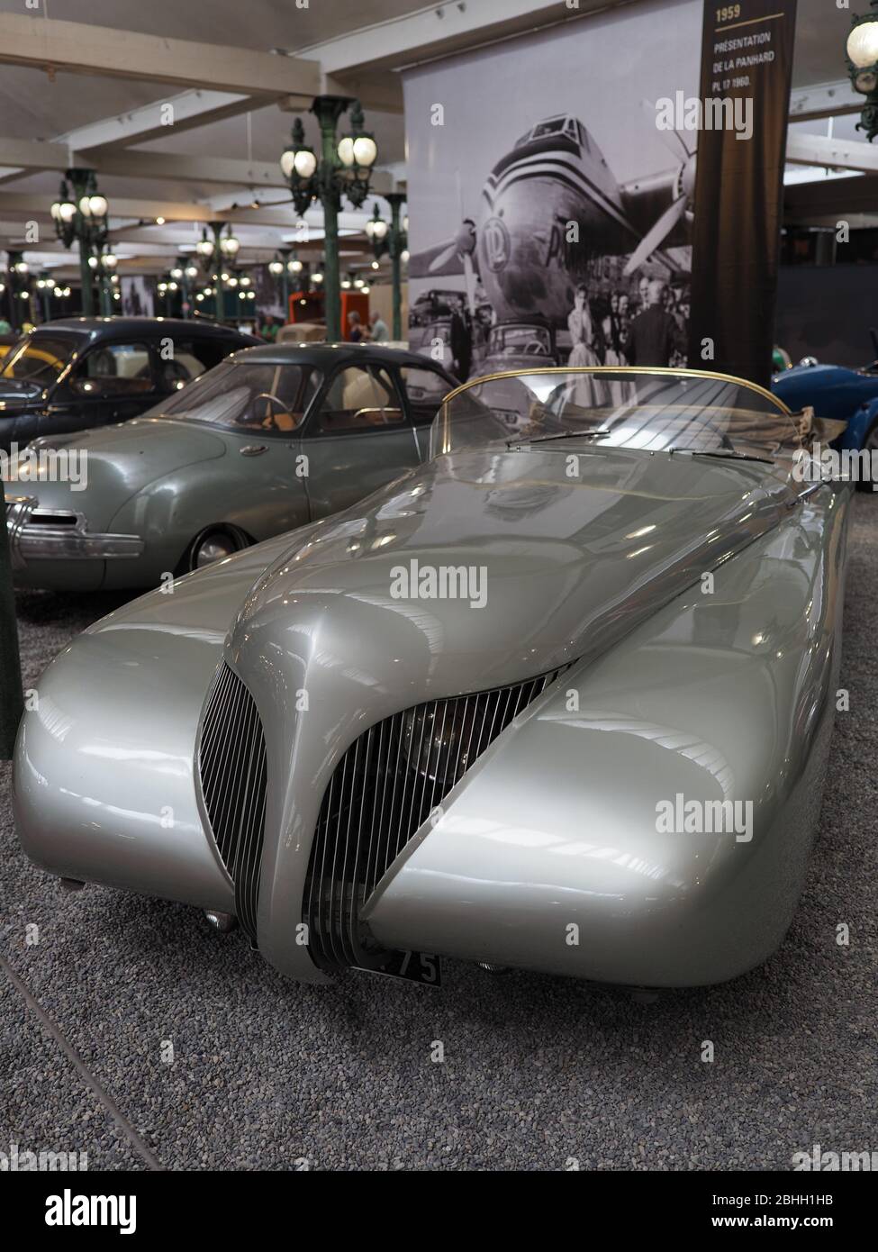 Arzens Cabriolet La Baleine von 1938 in europa Mulhouse Stadt, Frankreich - vertikal Stockfoto