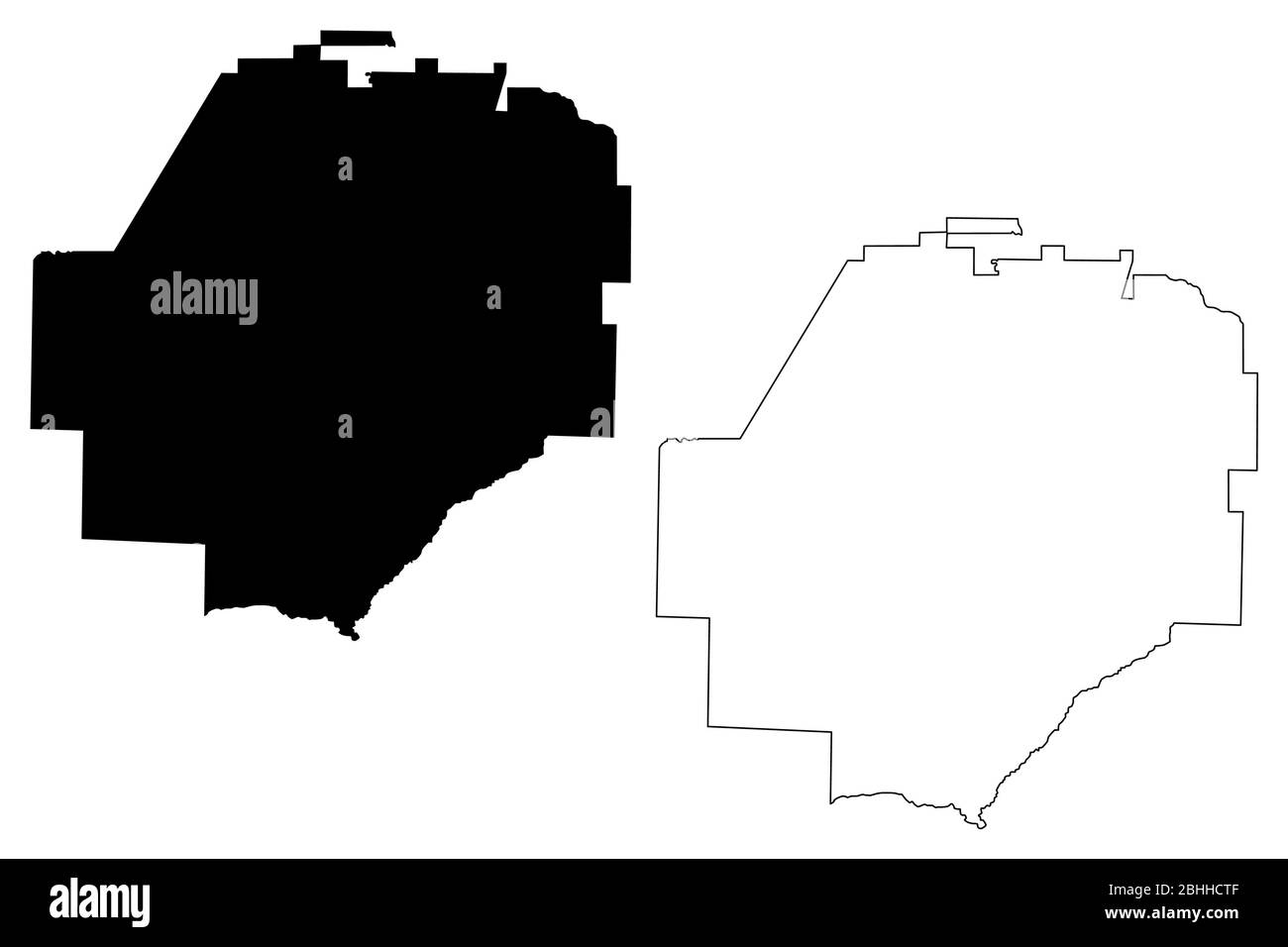 Macon County, Georgia (US County, United States of America,USA, US, US) Karte Vektor Illustration, Skizze Scribble Macon Karte Stock Vektor