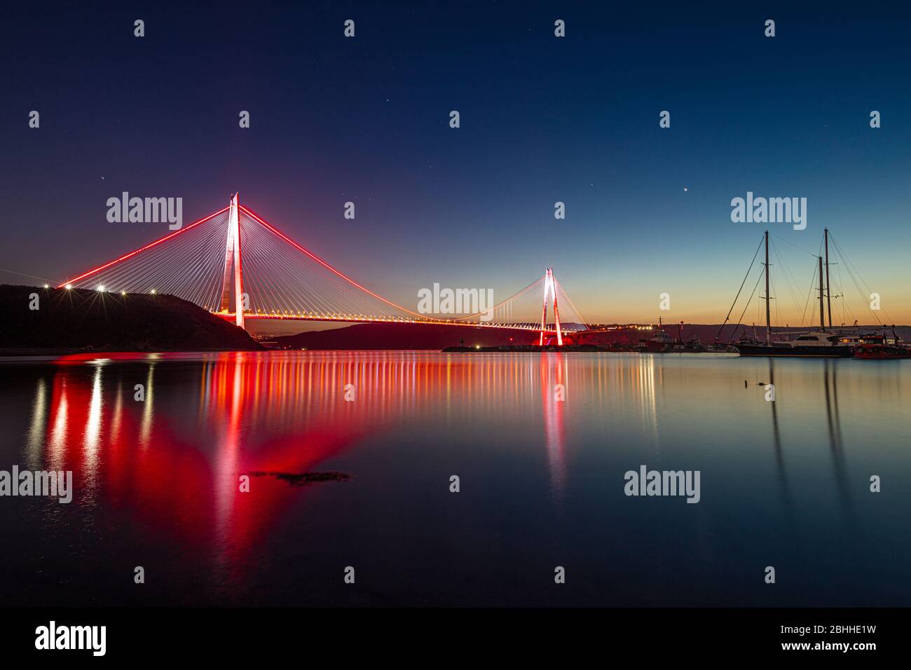 Yavuz Sultan Selim Brücke in Istanbul, Türkei. 3 Bosporus-brücke und nördlichen Marmara Autobahn. Stockfoto