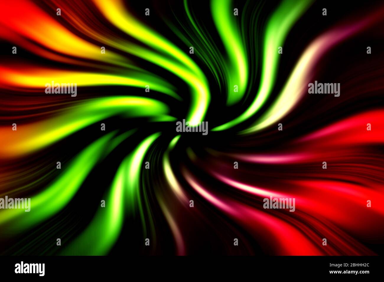 Regenbogen Farben und schwarze Balken abstrakten Hintergrund für Design mit radialen Unschärfe. Stockfoto