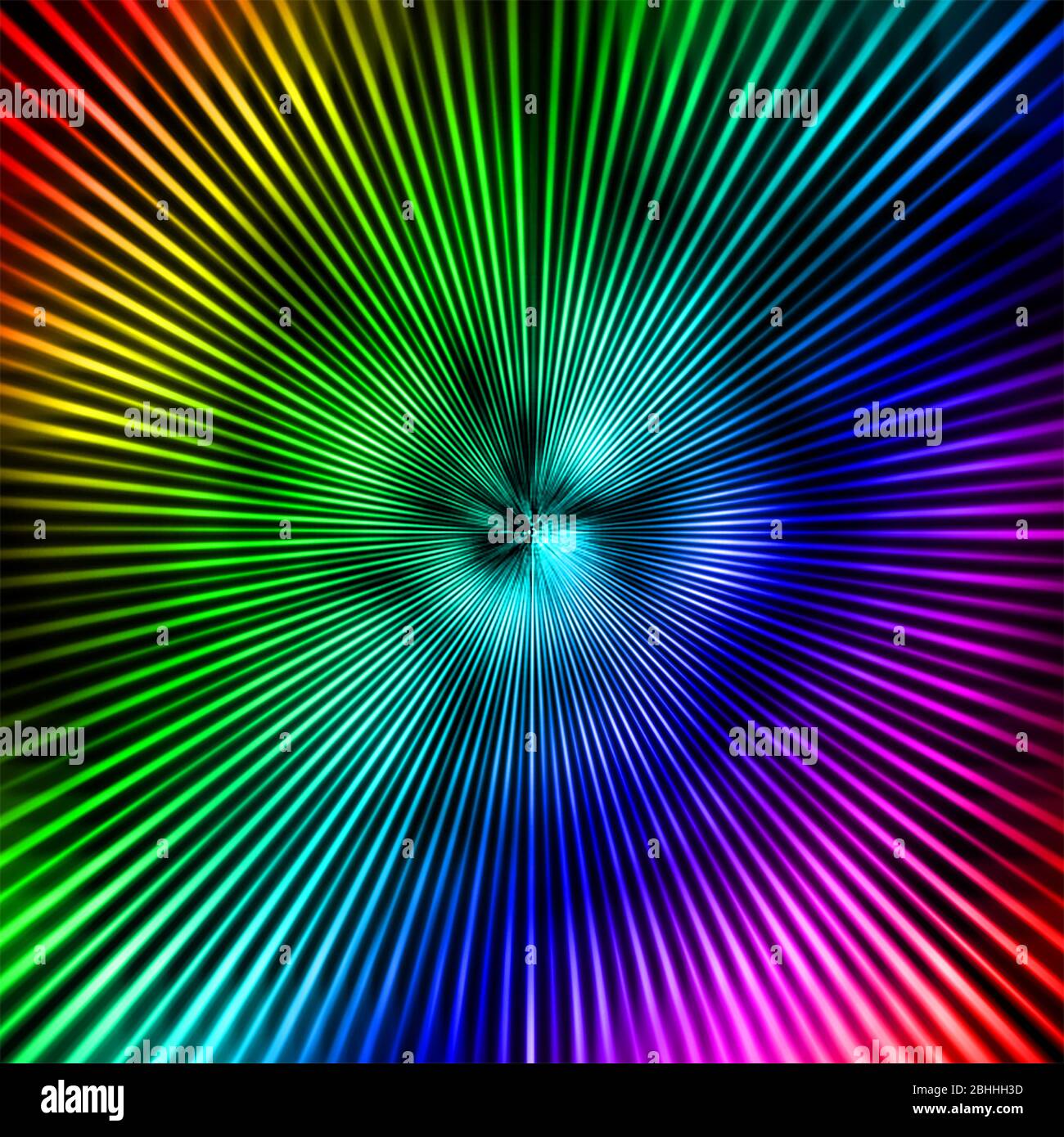 Regenbogen Farben Balken abstrakten Hintergrund für Design mit radialen Unschärfe. Verlauf. Stockfoto