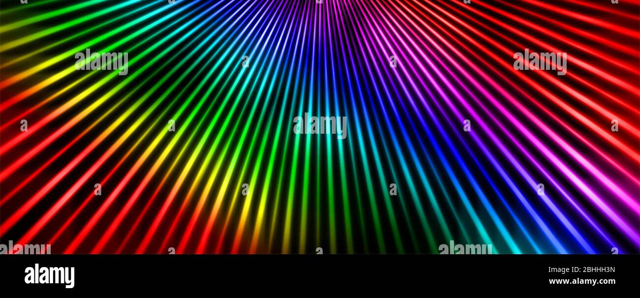 Regenbogen Farben Balken abstrakten Hintergrund für Design mit radialen Unschärfe. Verlauf. Stockfoto