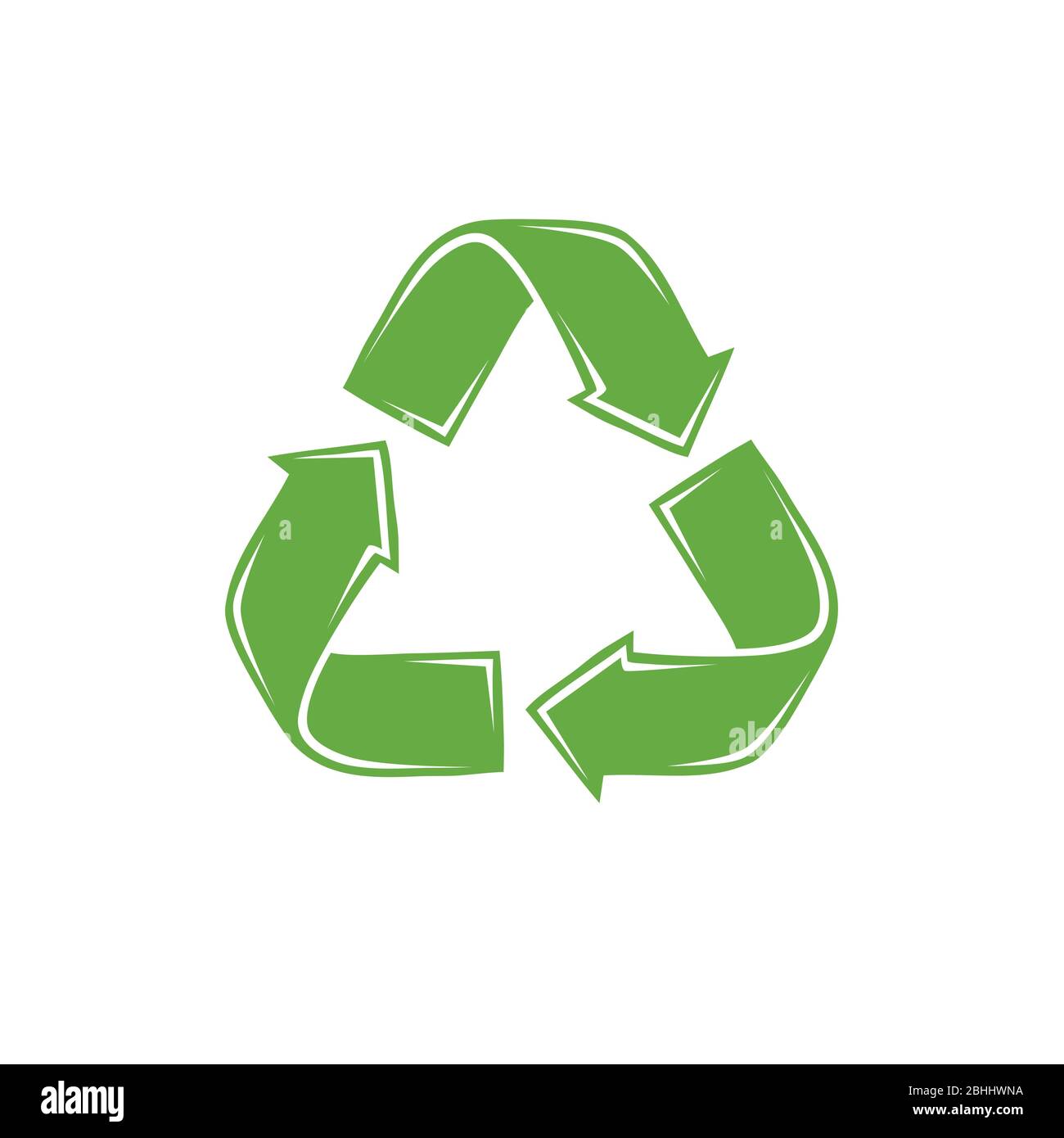 Recycling-Schild. Abfallrecycling, Vektorgrafik Ökologie Stock Vektor