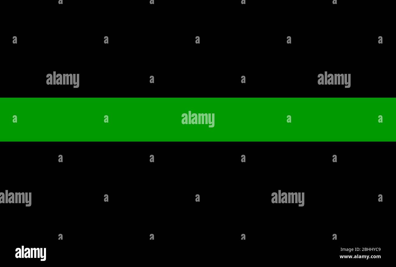 Dünne grüne Linie Flagge Armee und Militärpolizei Mitglieder Symbol Stockfoto