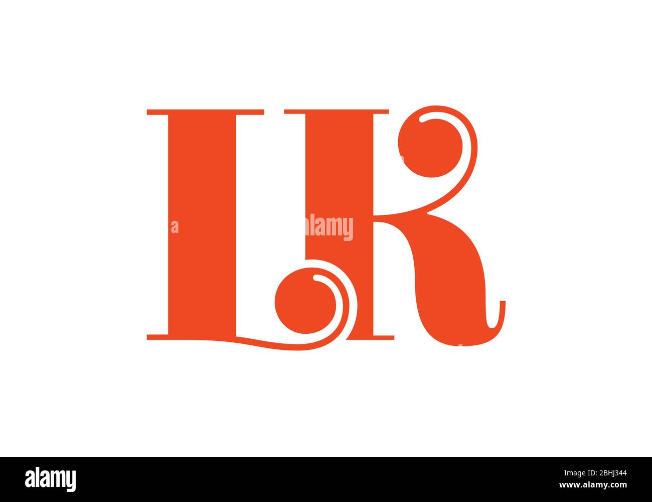 Initial Monogram Letter L K Logo Design Vektor-Vorlage. LK Letter Logo Design Stock Vektor