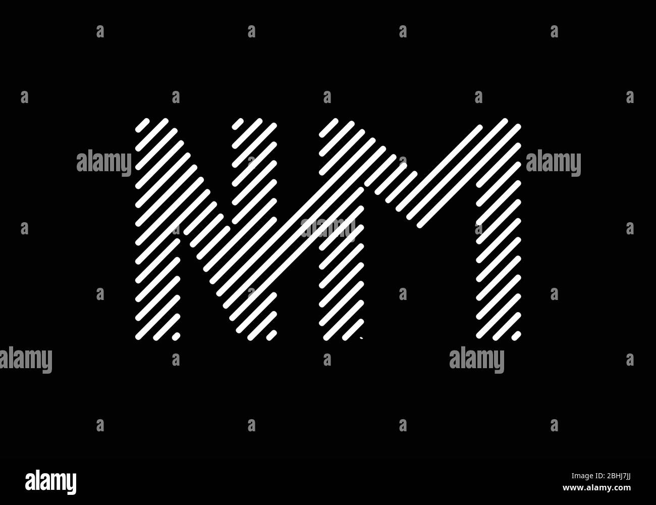 Initial Monogram Letter N M Logo Design Vektor-Vorlage. NM Letter Logo Design Stock Vektor
