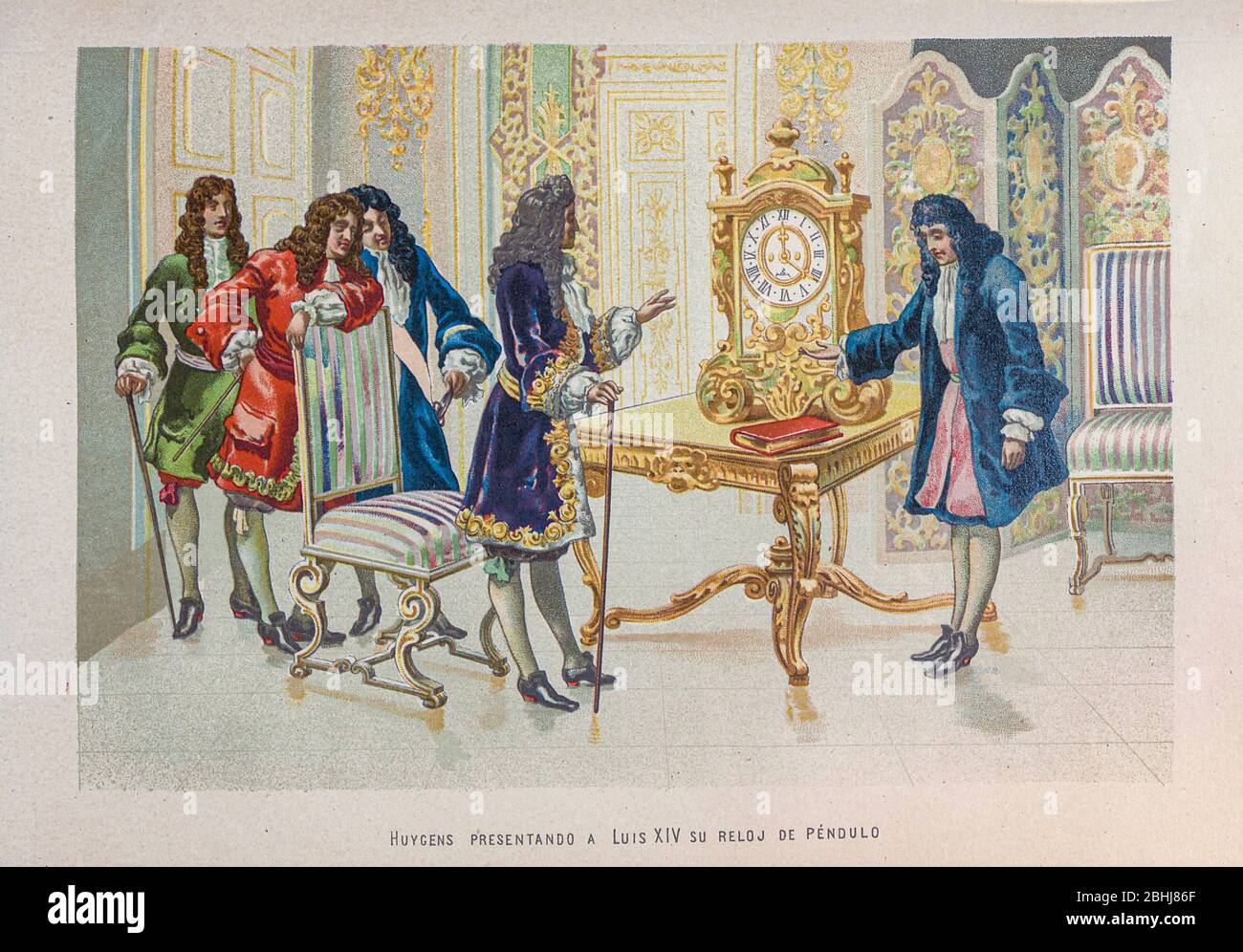 Christiaan Huygens [Cristian Huygens] auch Hugenius oder Huyghens; (14. April 1629 – 8. Juli 1695), war ein niederländischer Physiker, Mathematiker, Astronom und Erfinder, der weithin als einer der größten Wissenschaftler aller Zeiten und eine wichtige Figur in der wissenschaftlichen Revolution angesehen wird. In der Physik, Huygens machte bahnbrechende Beiträge in Optik und Mechanik, während als Astronom ist er vor allem bekannt für seine Studien über die Ringe des Saturn und die Entdeckung seines Mondes Titan. Als Erfinder verbesserte er das Design des Teleskops mit der Erfindung des Huygenschen Okular. Seine berühmteste inVenti Stockfoto