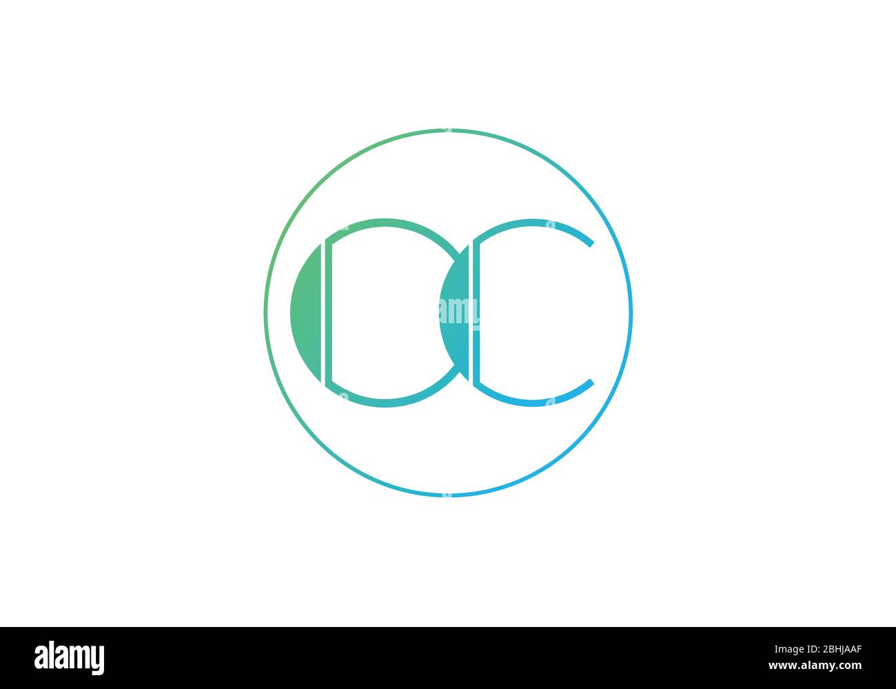 Initial Monogram Letter O C Logo Design Vektor-Vorlage. Logo-Design mit OC-Buchstaben Stock Vektor