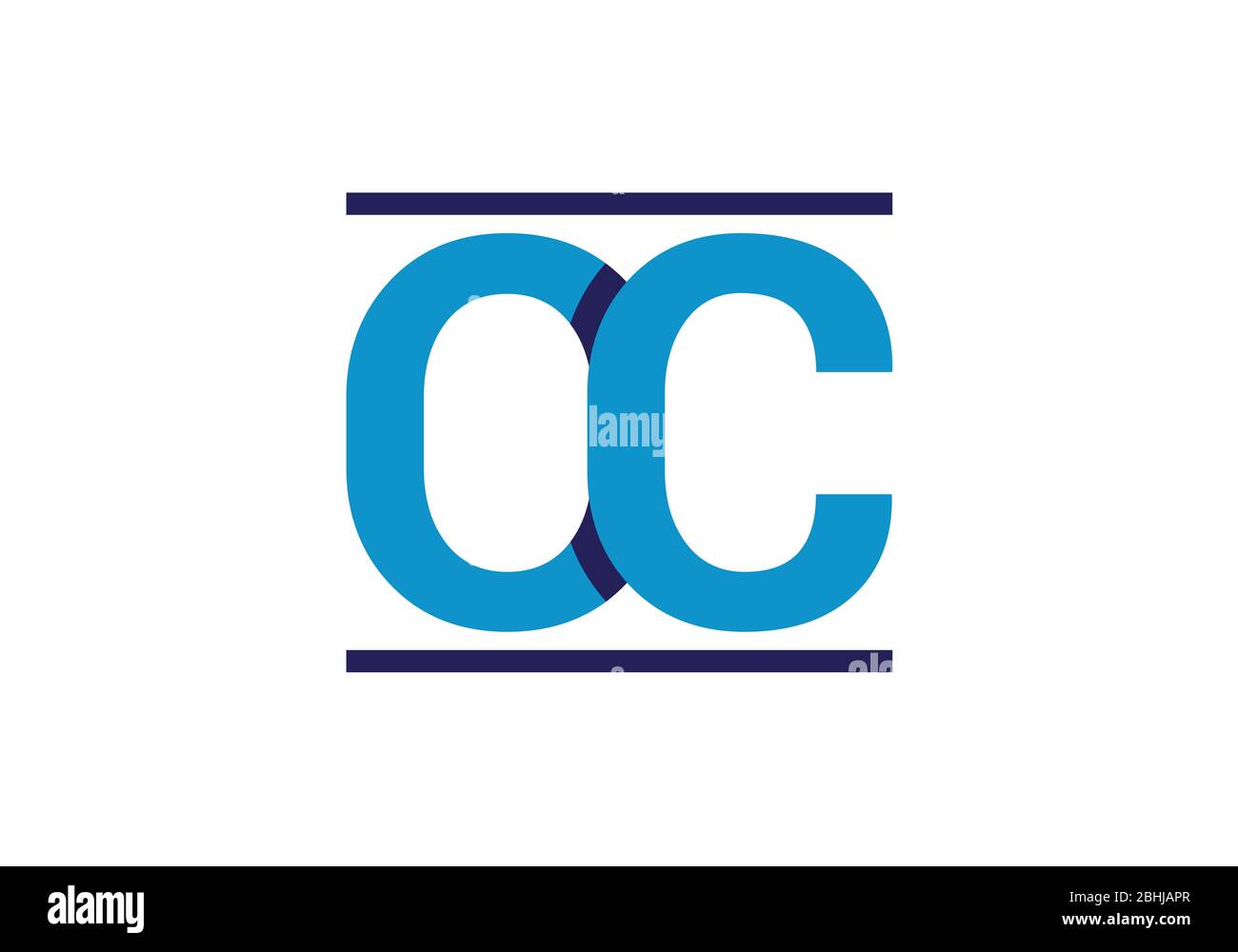 Initial Monogram Letter O C Logo Design Vektor-Vorlage. Logo-Design mit OC-Buchstaben Stock Vektor