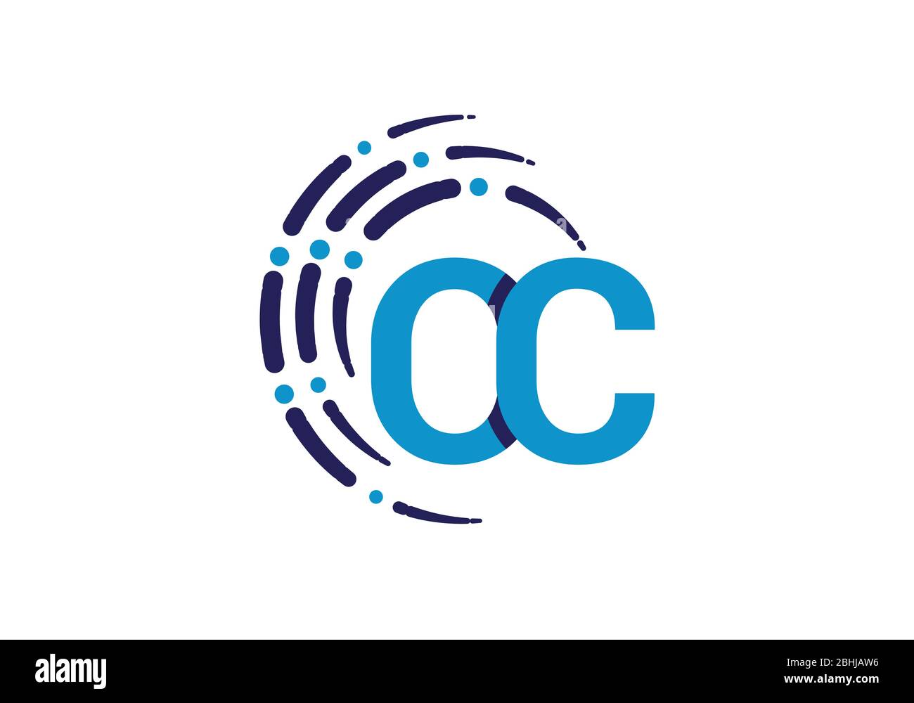 Initial Monogram Letter O C Logo Design Vektor-Vorlage. Logo-Design mit OC-Buchstaben Stock Vektor