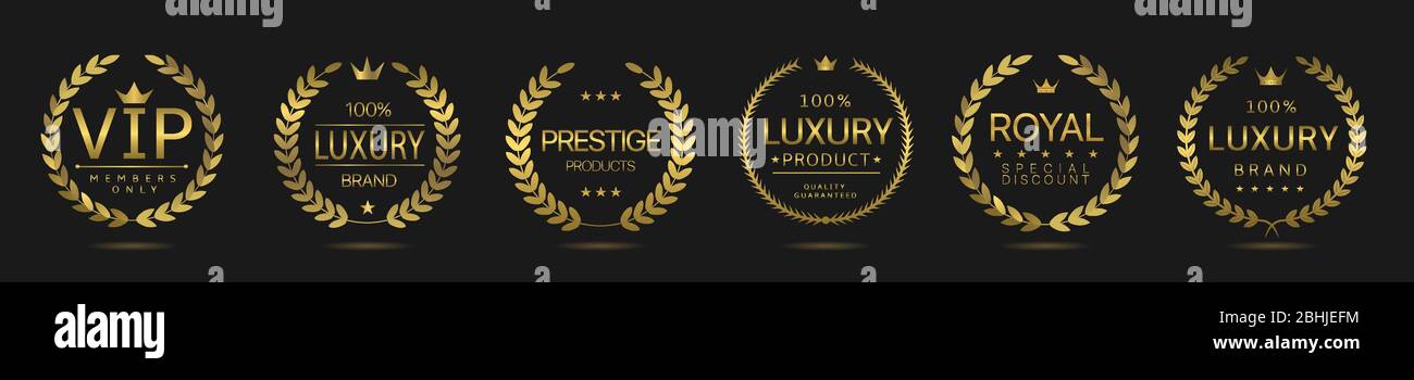 Luxus- und vip-Labels Stock Vektor
