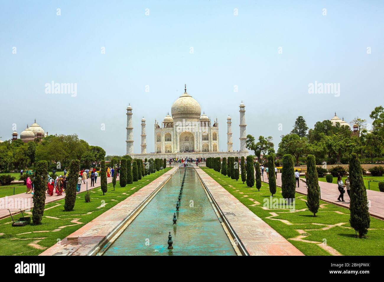 Eines der sieben 7 Weltwunder, schöne taj mahal.mahal taj, shahjahan, mumtaz, Denkmal in indien, agra, delhi, Denkmal der Liebe, romantische Denkmäler Stockfoto