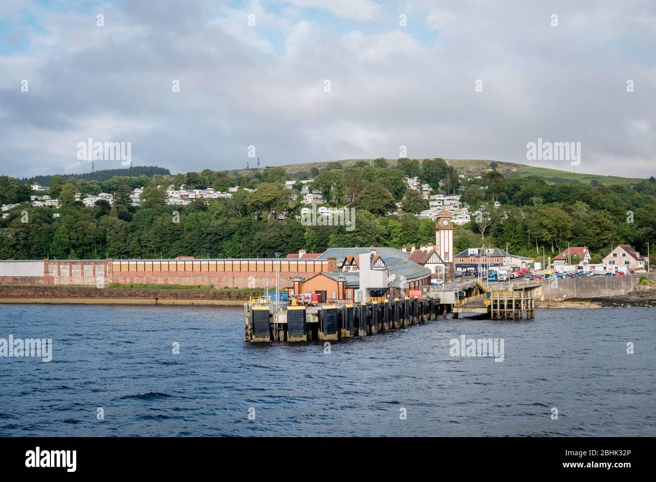 Der Fährhafen Wemyss Bay an der Küste des Firth of Clyde Stockfoto