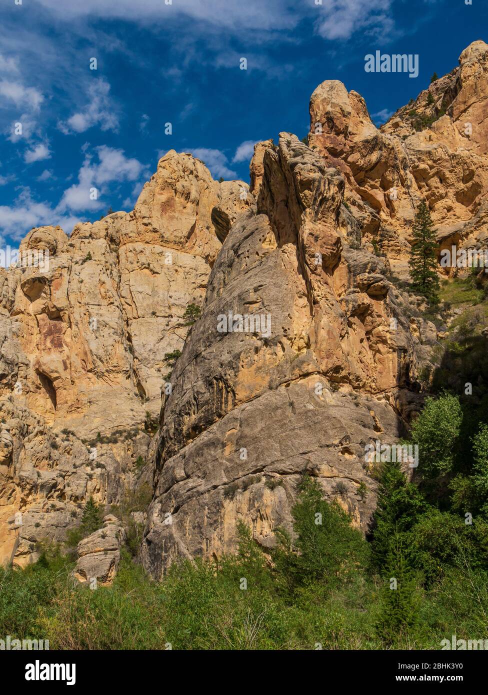Sheep Creek Canyon Geological Area, Ashley National Forest in der Nähe von Manila, Utah. Stockfoto