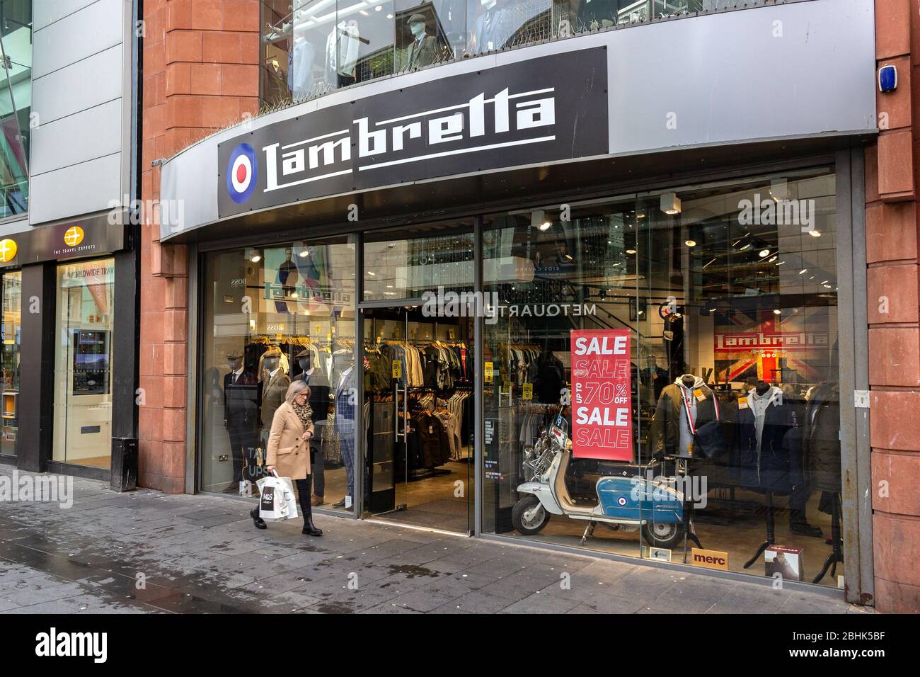 Lambretta Bekleidungsgeschäft, Liverpool ONE Einkaufszentrum, Whitechapel, Liverpool Stockfoto