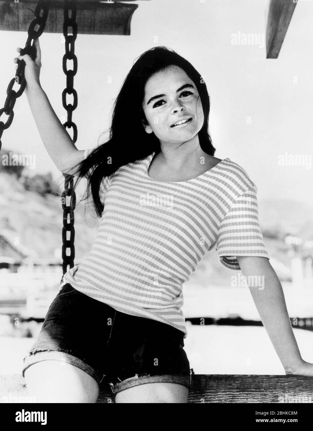 Amerikanische Schauspielerin Susan Bernard (1948-2019), Halblanges Werbeportrait, Anfang der 1970er Jahre Stockfoto