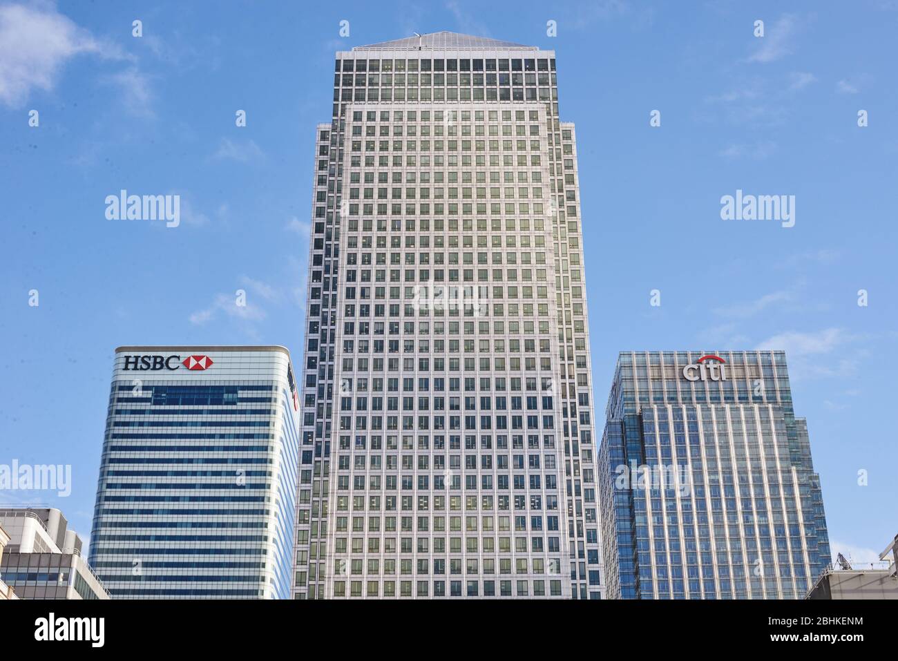 Canary Wharf Gebäude in den docklands von East London im Besitz der Canary Wharf Group - Stockfoto