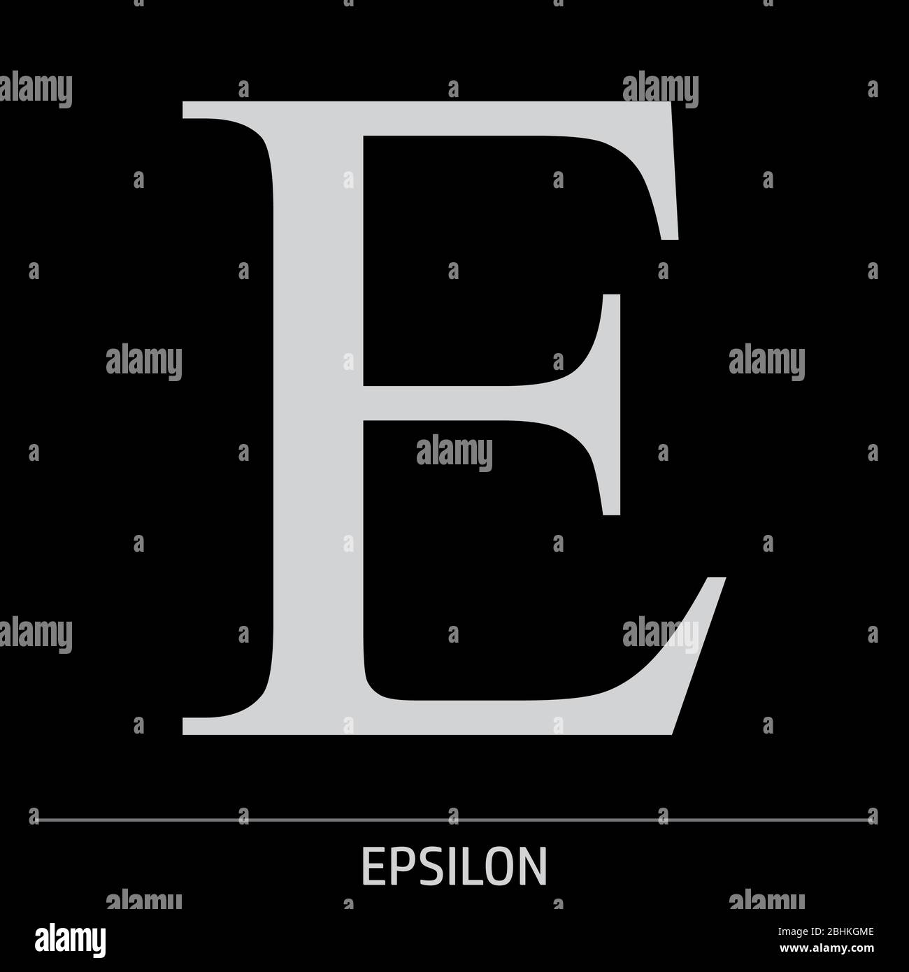 Epsilon-symbol mit griechischem Buchstaben Stock Vektor