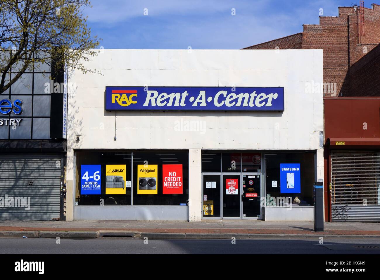 Rent-A-Center, 1019 Flatbush Ave, Brooklyn, New York. NYC Schaufenster Foto eines Miethauses in Flatbush. Stockfoto