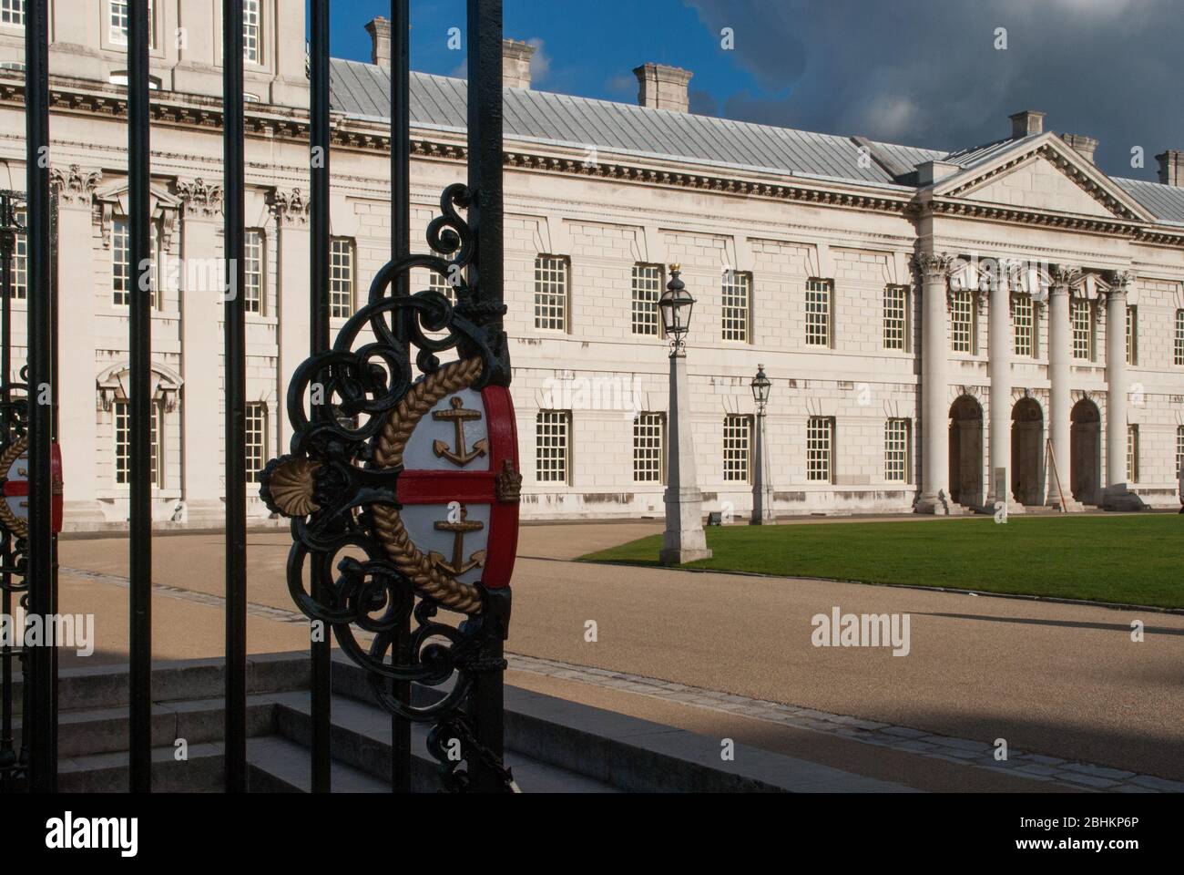 UNESCO Englische Barockarchitektur Old Royal Naval College, King William Walk, Greenwich, London SE10 9NN von Sir Christopher Wren John Vanbrugh Stockfoto