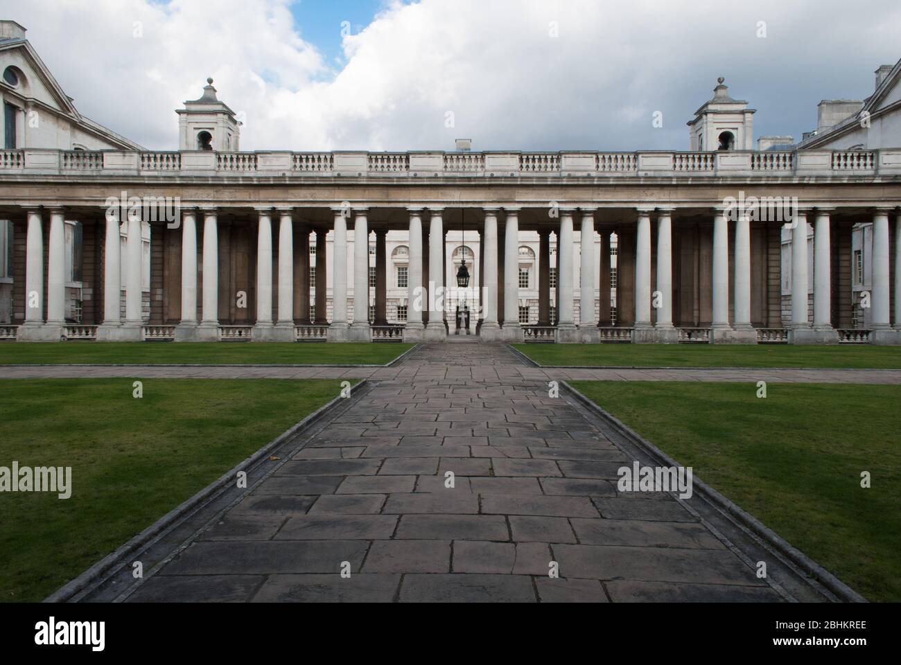 UNESCO Englische Barockarchitektur Old Royal Naval College, King William Walk, Greenwich, London SE10 9NN von Sir Christopher Wren John Vanbrugh Stockfoto