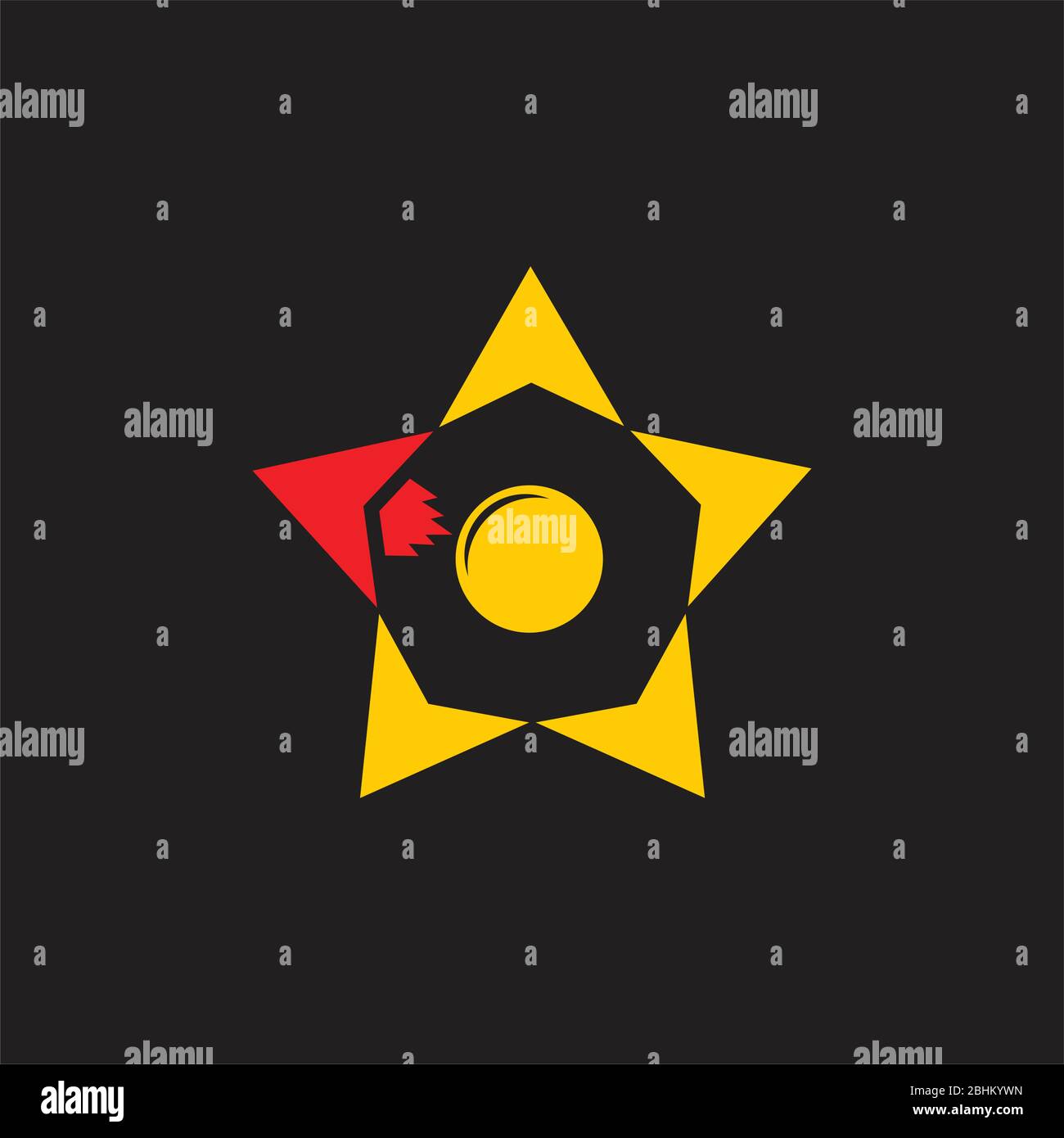 Star Space ship Bewegung Design logo Vektor Stock Vektor