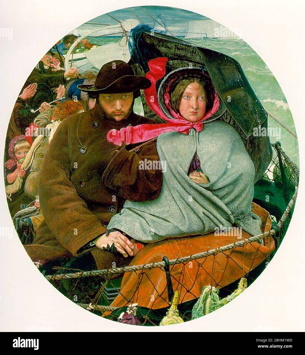 The Last of England von Ford Madox Brown, 1855. Stockfoto