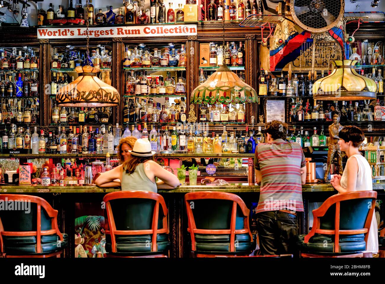 Calle Ocho Bar - die größte Rum-Sammlung der Welt Stockfoto