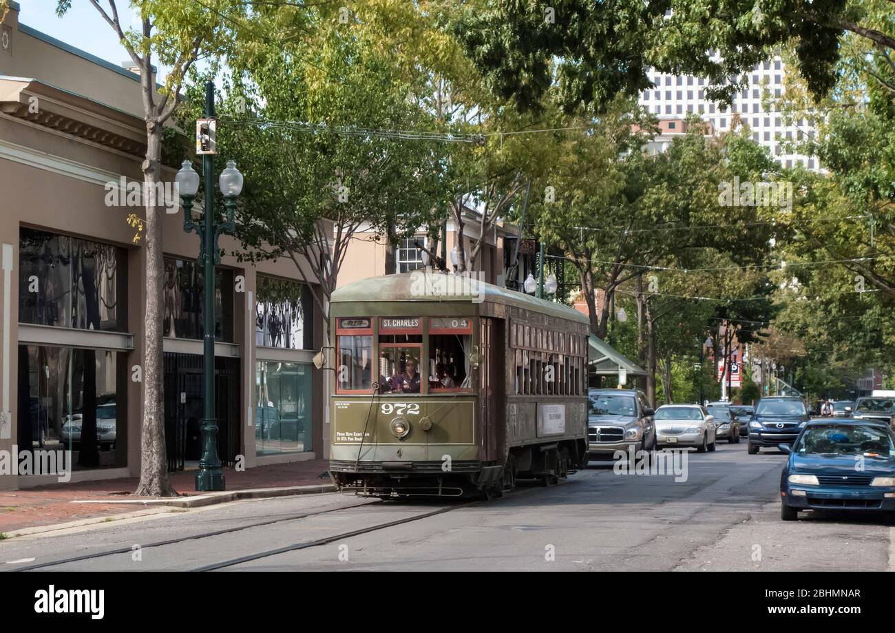 Straßenbahn in New Orleans, Louisiana, USA Stockfotografie Alamy