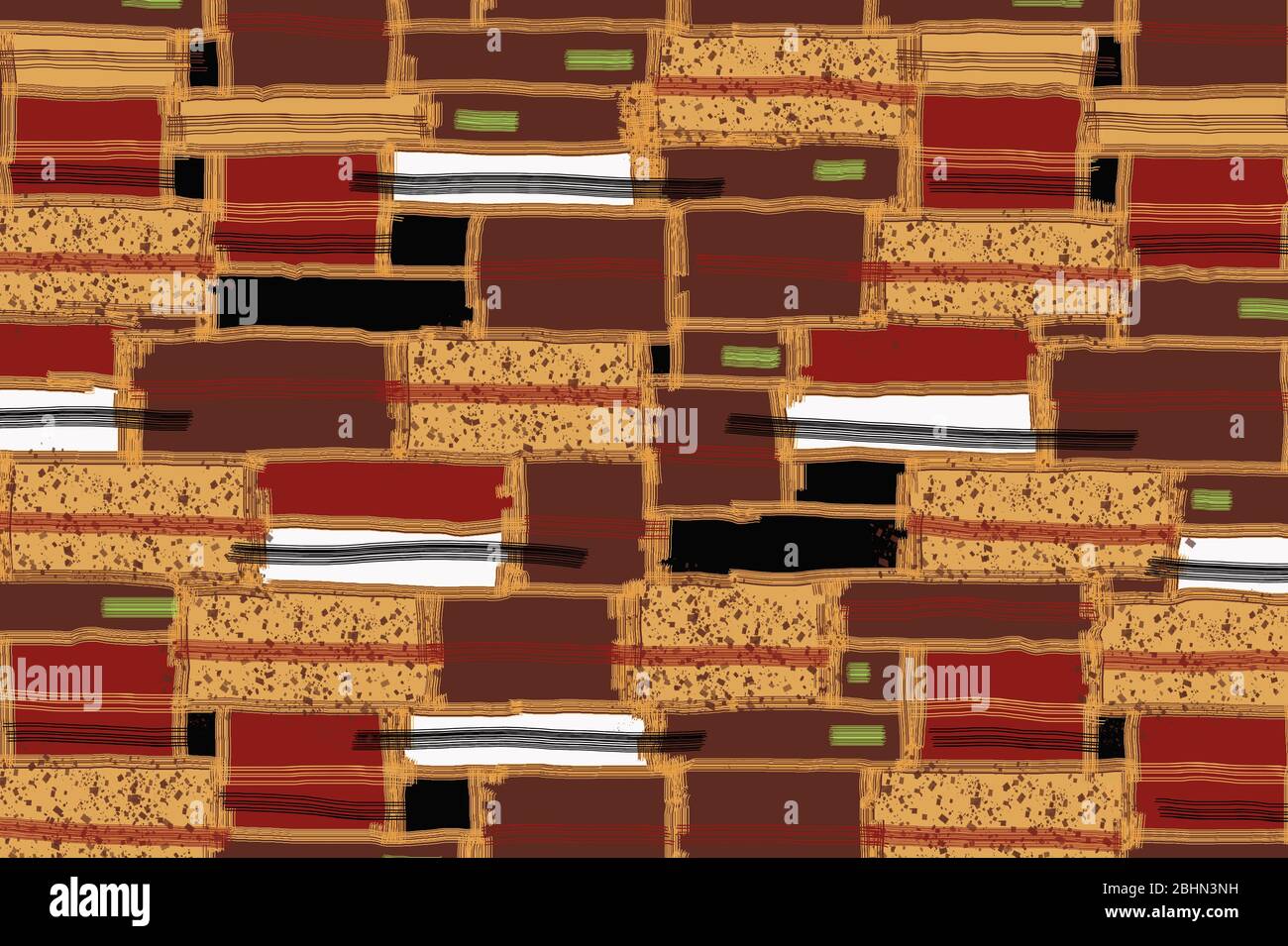 Muster nahtloses Muster in ethnischen Stil gemacht. Perfekt für Hintergründe, Geschenkpapier und Stoffdesign. Stockfoto