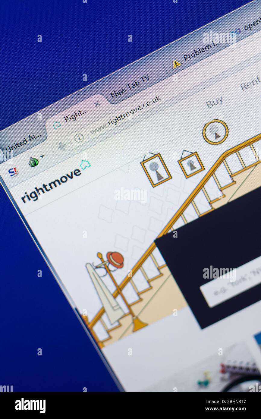 Rjasan, Russland - 13. Mai 2018: Rightmove Website auf dem Display des PC, url - Rightmove.co.uk Stockfoto Rjasan, Russland - 13. Mai 2018: Rightmove Website auf dem Display des PC, url - Rightmove.co.uk Stockfoto