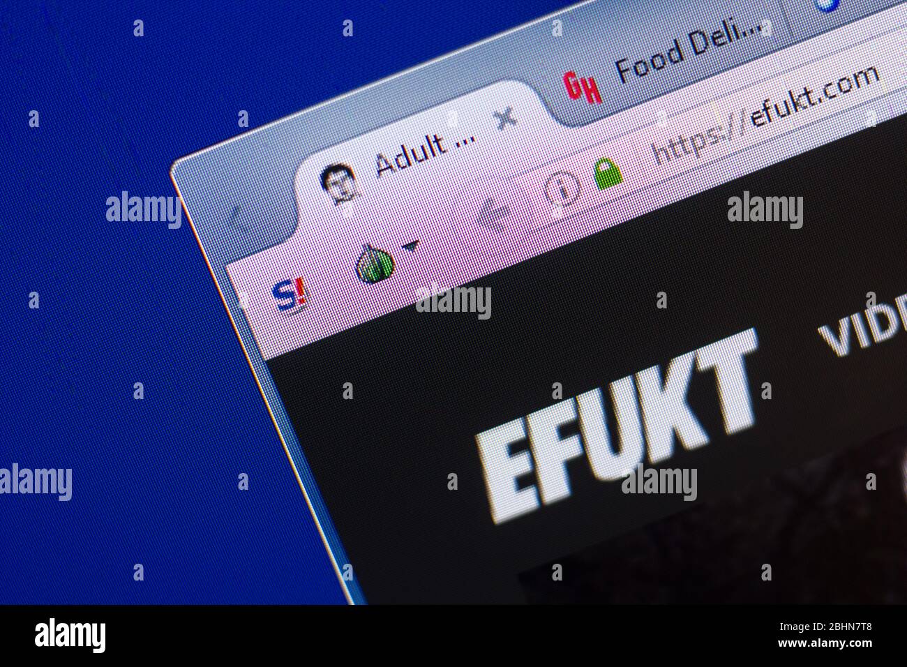 Rjasan, Russland - 13. Mai 2018: Efukt Website auf dem Display des PC, url - Efukt.com Stockfoto