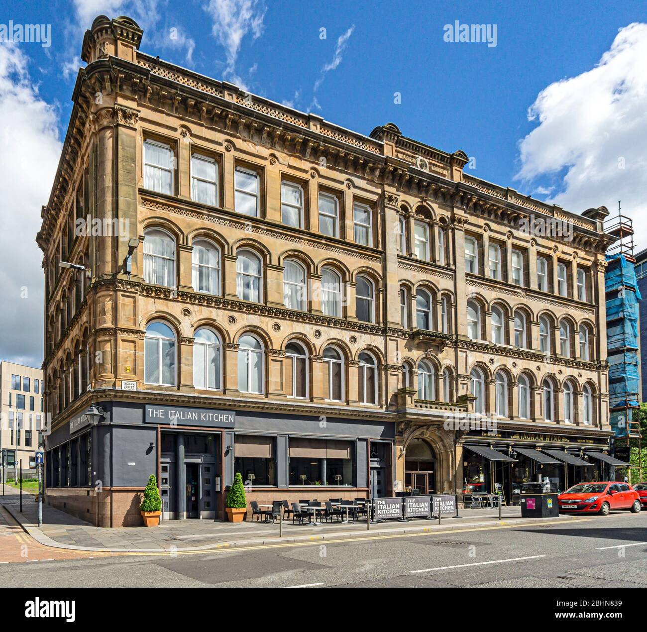 Die italienische Küche und Ingram Wynd viktorianischen Bar in Ingram Street Glasgow Schottland Großbritannien Stockfoto