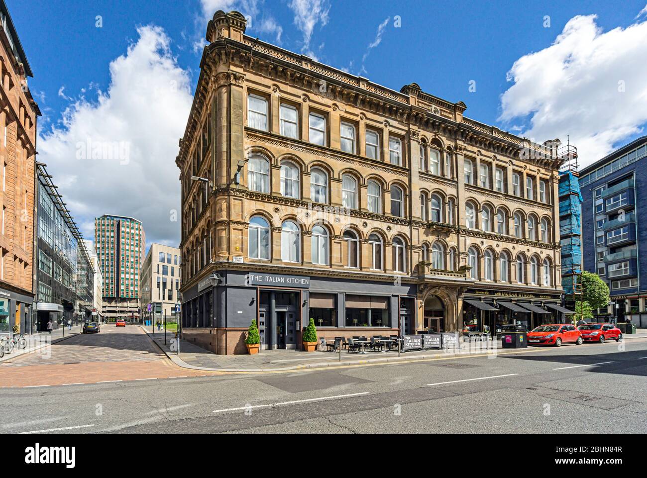 Die italienische Küche und Ingram Wynd viktorianischen Bar in Ingram Street Glasgow Schottland Großbritannien Stockfoto